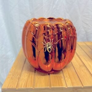 Bath and Body Works Pumpkin Spider Candle Holder LED with Skull